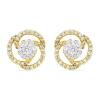 BUY 14K GOLD REAL WHITE DIAMOND GEMSTONE CLASSIC EARRINGS