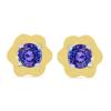 BUY 14K GOLD NATURAL TANZANITE SINGLE STONE EARRINGS