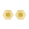BUY 14K GOLD NATURAL YELLOW SAPPHIRE SINGLE STONE EARRINGS