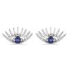 BUY NATURAL BLUE SAPPHIRE GEMSTONE EARRINGS IN STERLING SILVER
