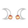 REAL ORANGE SAPPHIRE GEMSTONE MOON EARRINGS IN 925 STERLING SILVER – WHOLESALE JEWELRY MANUFACTURER | JEWELPIN