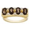 BUY 925 SILVER NATURAL SMOKY MULTI GEMSTONE STYLISH RING