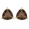 BUY 925 SILVER NATURAL SMOKY SINGLE STONE EARRINGS 