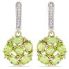 JEWELPIN REAL PERIDOT GEMSTONE CLUSTER EARRINGS WHOLESALE IN 925 STERLING SILVER WITH CUBIC ZIRCONIA – MANUFACTURER & SUPPLIER USA