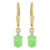 BUY STERLING SILVER NATURAL GREEN JADE GEMSTONE CLASSIC EARRINGS