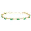 NATURAL EMERALD GEMSTONE BRACELET IN 925 SILVER