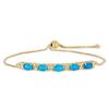 NATURAL BLUE ETHIOPIAN OPAL GEMSTONE BRACELET IN STERLING SILVER