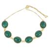 REAL MALACHITE GEMSTONE BRACELET IN 925 SILVER