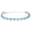 REAL SWISS BLUE TOPAZ GEMSTONE BRACELET IN 925 SILVER