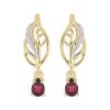 BUY REAL RHODOLITE GEMSTONE CLASSIC EARRINGS IN 925 SILVER