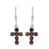 JEWELPIN WHOLESALE GARNET CROSS EARRINGS IN 925 STERLING SILVER – FAITH JEWELRY MANUFACTURER & SUPPLIER USA