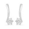 BUY 925 SILVER NATURAL WHITE DIAMOND DOUBLE CUT EARRINGS