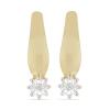 BUY 925 STERLING SILVER REAL WHITE DIAMOND DOUBLE CUT GEMSTONE EARRINGS