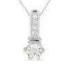 BUY 925 SILVER STYLISH WHITE DIAMOND GEMSTONE PENDANT 