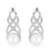 BUY 925 SILVER WHITE FRESHWATER PEARL GEMSTONE EARRINGS