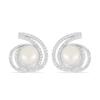 BUY WHITE FRESHWATER PEARL GEMSTONE EARRINGS IN 925 SILVER 
