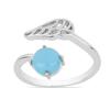 BUY GENUINE TURQUOISE GEMSTONE STYLISH RING IN 925 SILVER