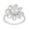 BUY STERLING SILVER NATURAL WHITE FRESHWATER PEARL GEMSTONE STYLISH RING
