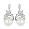 BUY STERLING SILVER NATURAL WHITE FRESHWATER PEARL GEMSTONE EARRINGS