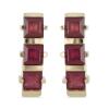 BUY NATURAL GLASS FILLED RUBY GEMSTONE EARRINGS IN STERLING SILVER