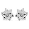 BUY REAL WHITE DIAMOND GEMSTONE EARRINGS IN 925 SILVER 