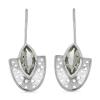 BUY NATURAL GREEN AMETHYST GEMSTONE BRASS EARRINGS