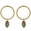 BUY NATURAL LABRADORITE SINGLE STONE FASHION EARRINGS