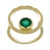 BUY NATURAL GREEN ONYX GEMSTONE BRASS RING