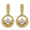 BUY NATURAL WHITE DIAMOND DOUBLE CUT GEMSTONE EARRINGS IN STERING SILVER