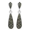 BUY AUSTRIAN MARCASITE GEMSTONE EARRINGS IN 925 SILVER 