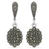 BUY STERLING SILVER AUSTRIAN MARCASITE GEMSTONE EARRINGS 