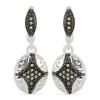 BUY AUSTRIAN MARCASITE GEMSTONE UNIQUE EARRINGS IN 925 SILVER
