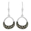 BUY REAL AUSTRIAN MARCASITE  EARRINGS IN 925 STERLING SILVER