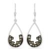 BUY 925 SILVER AUSTRIAN MARCASITE GEMSTONE  EARRINGS
