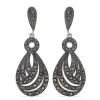 BUY REAL AUSTRIAN MARCASITE GEMSTONE STYLISH EARRINGS IN 925 SILVER 