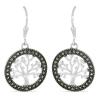 BUY STERLING SILVER AUSTRIAN MARCASITE GEMSTONE TREE EARRINGS