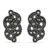 BUY 925 STERLING SILVER NATURAL AUSTRIAN MARCASITE GEMSTONE STYLISH EARRINGS