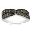  BUY STERLING SILVER AUSTRIAN MARCASITE GEMSTONE STYLISH RING