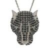 BUY 925 STERLING SILVER NATURAL BLACK SPINEL GEMSTONE PANTHER PENDANT 