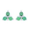 Buy 925 STERLING SILVER REAL EMERALD GEMSTONE EARRINGS 