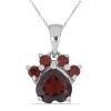 BUY 925 SILVER NATURAL GARNET GEMSTONE DOG PAW PENDANT 