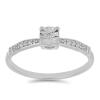 BUY NATURAL WHITE DIAMOND DOUBLE CUT GEMSTONE RING IN 925 SILVER 