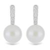 BUY NATURAL WHITE FRESHWATER PEARL GEMSTONE EARRING IN 925 SILVER 