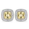 BUY NATURAL CITRINE WITH WHITE ZIRCON GEMSTONE EARRINGS IN 925 SILVER – BULK JEWELRY