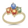 BUY 925 SILVER NATURAL MULTI SAPPHIRE GEMSTONE RING 