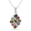 BUY NATURAL MULTI TOURMALINE GEMSTONE PENDANT IN 925 SILVER  