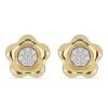 BUY 14K GOLD DIAMOND DOUBLE CUT GEMSTONE EARRINGS 