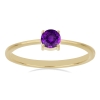 Wholesale 14K Gold Round Amethyst 4-Prong Solitaire Ring Manufacturer in the USA