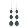 BUY STERLING SILVER NATURAL BLACK ONYX GEMSTONE EARRINGS 