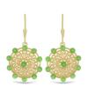 BUY 925 SILVER NATURAL GREEN JADE GEMSTONE CLASSIC EARRINGS